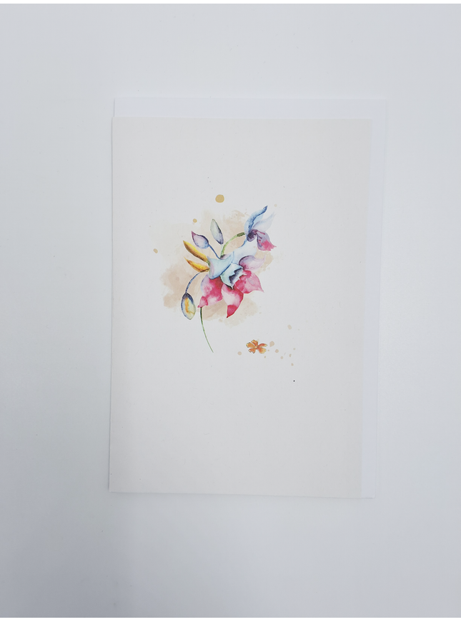 Wenskaart vaas met bloemen (F15205)