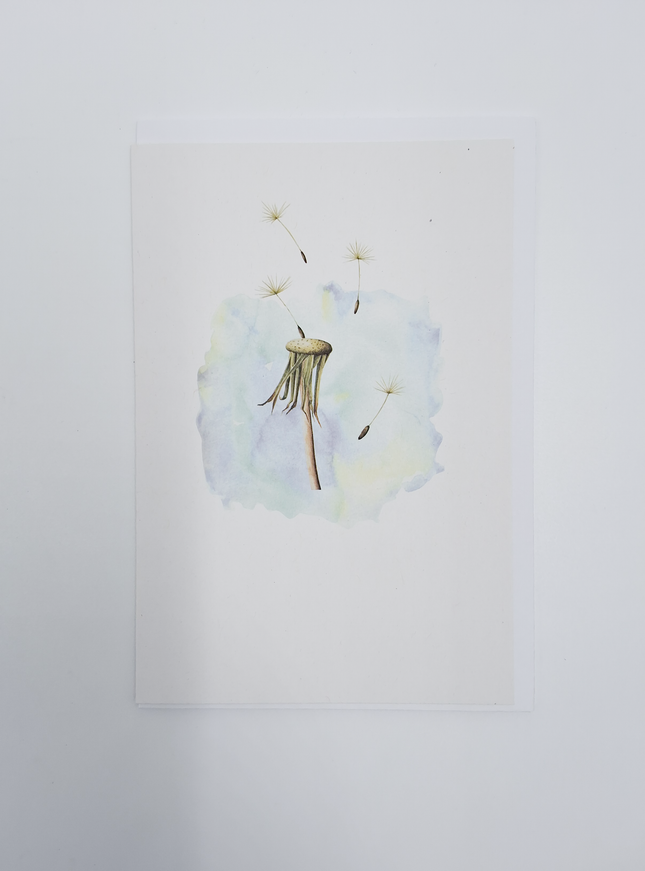 Wenskaart paardenbloem condoleance (F15206)