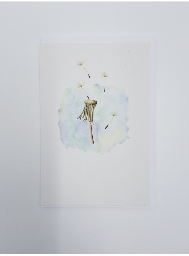 Wenskaart paardenbloem condoleance (F15206)