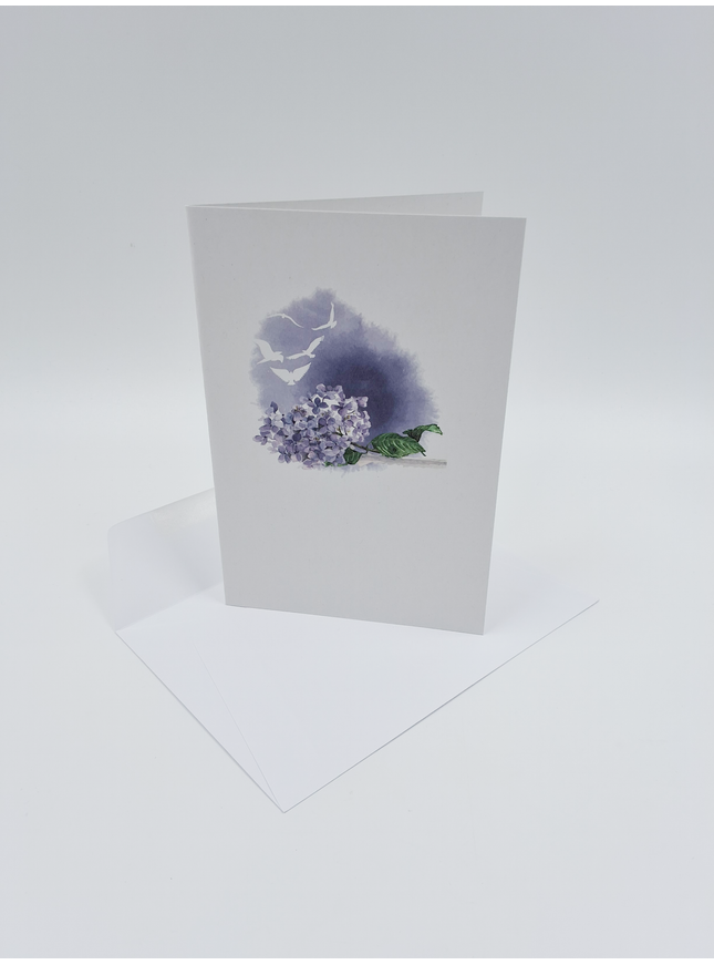 Carte de condoléances Hortensia