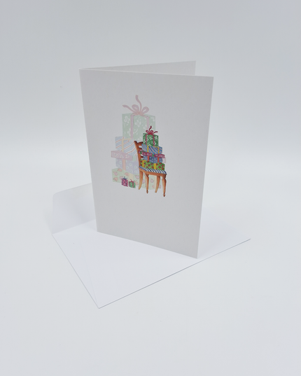 Wenskaart stoel met cadeau (F15217)