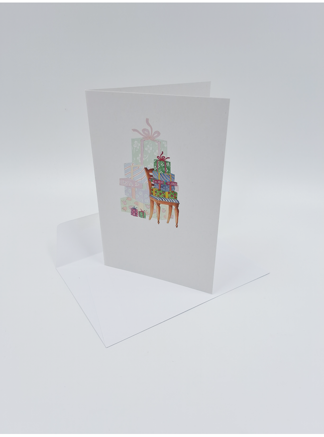 Wenskaart stoel met cadeau (F15217)