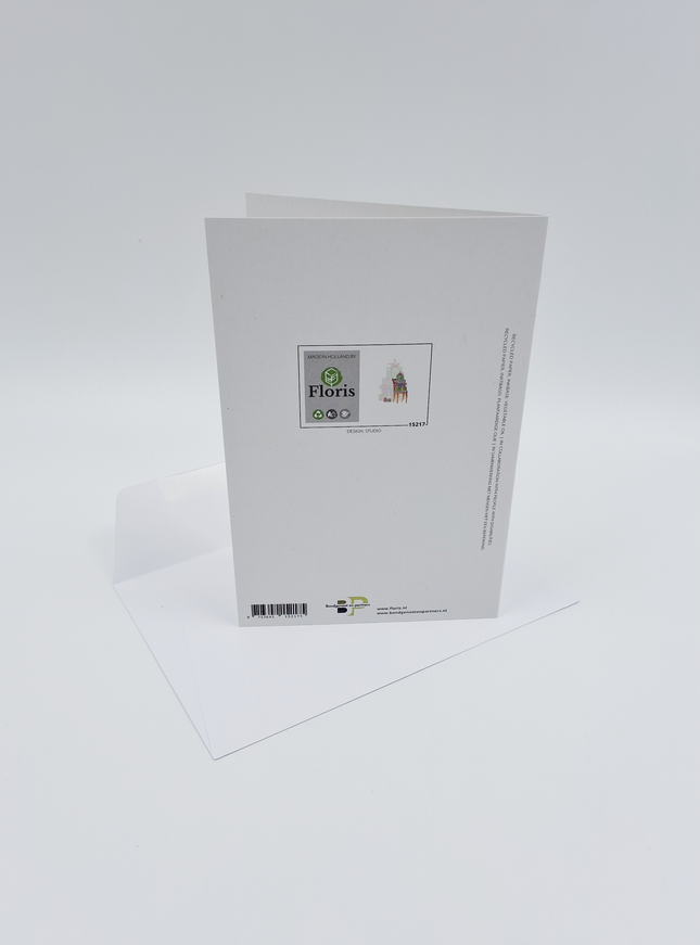 Wenskaart stoel met cadeau (F15217)