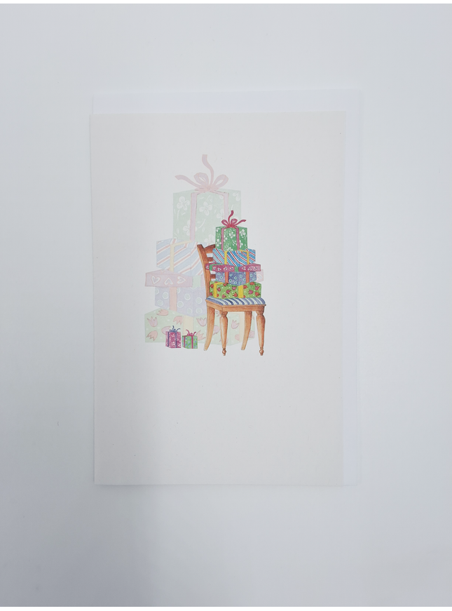 Wenskaart stoel met cadeau (F15217)