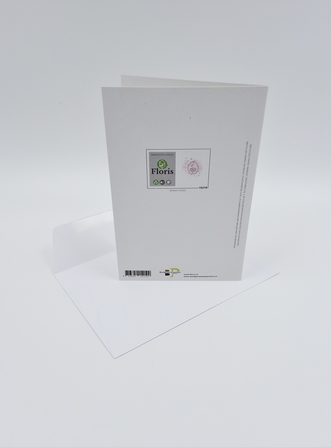 wenskaart geboorte roze (F15219)