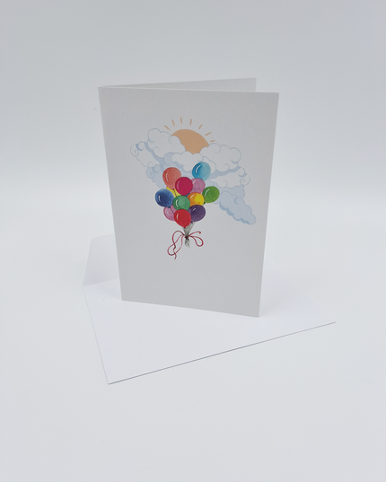 Wenskaart ballonen (F15227)