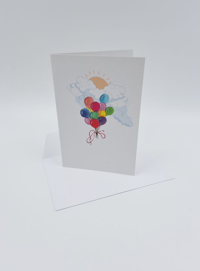 Wenskaart ballonen (F15227)
