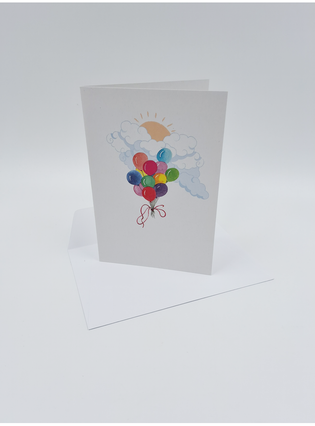 Wenskaart ballonen (F15227)