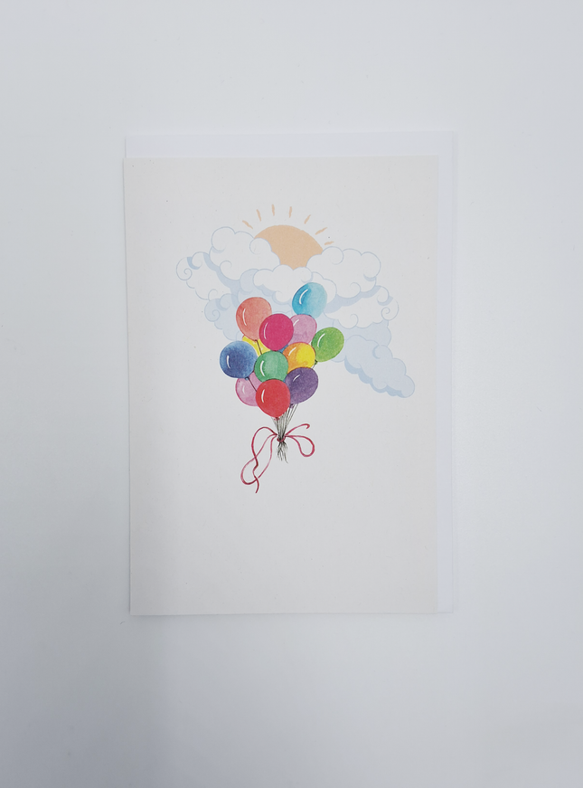 Wenskaart ballonen (F15227)