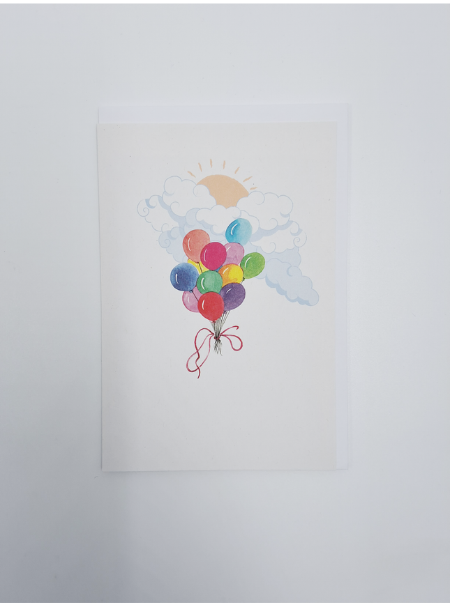 Wenskaart ballonen (F15227)