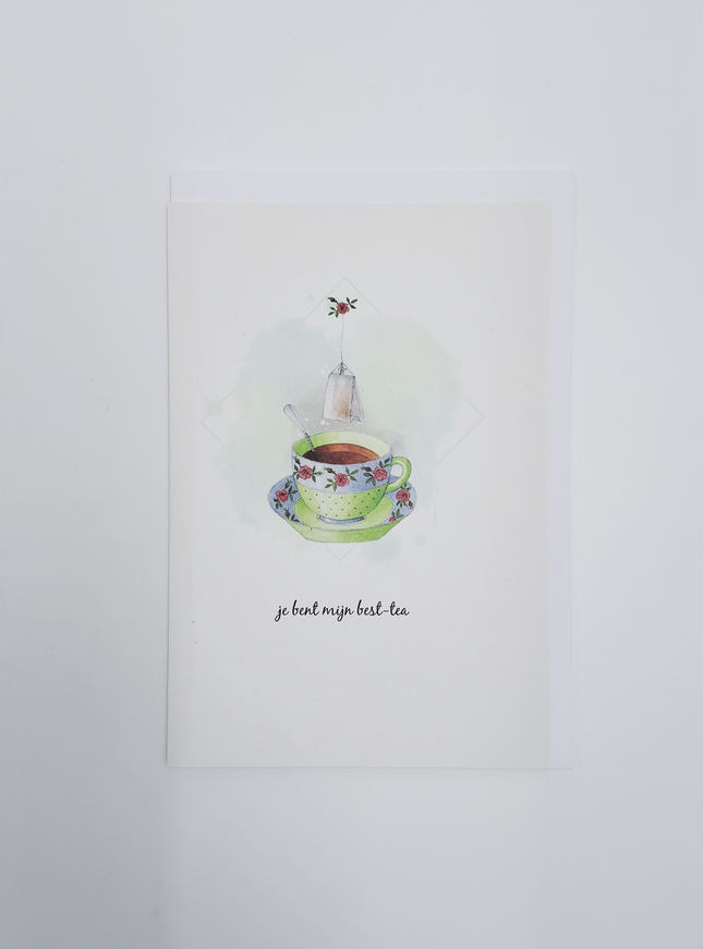 Wenskaart kopje, je bent mijn best-tea (F15230)