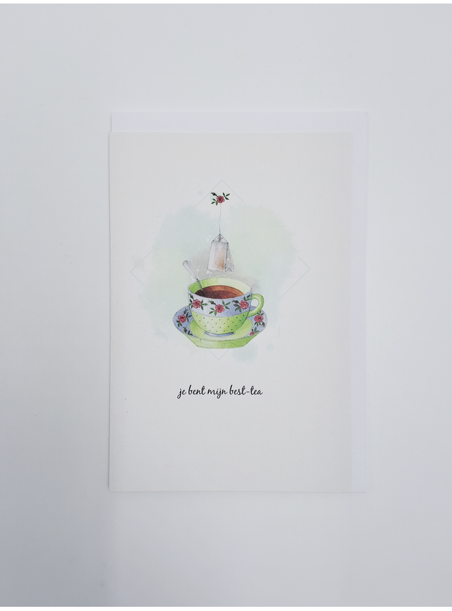 Wenskaart kopje, je bent mijn best-tea (F15230)