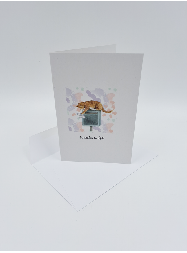Carte de vœux chat, peluches à glisser dans la boîte aux lettres