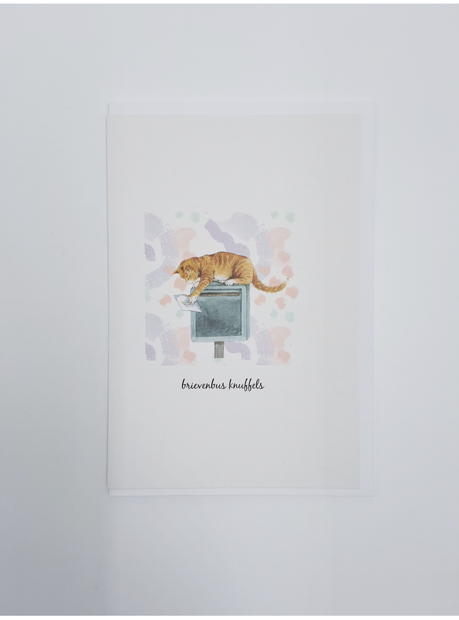 Carte de vœux chat, peluches à glisser dans la boîte aux lettres