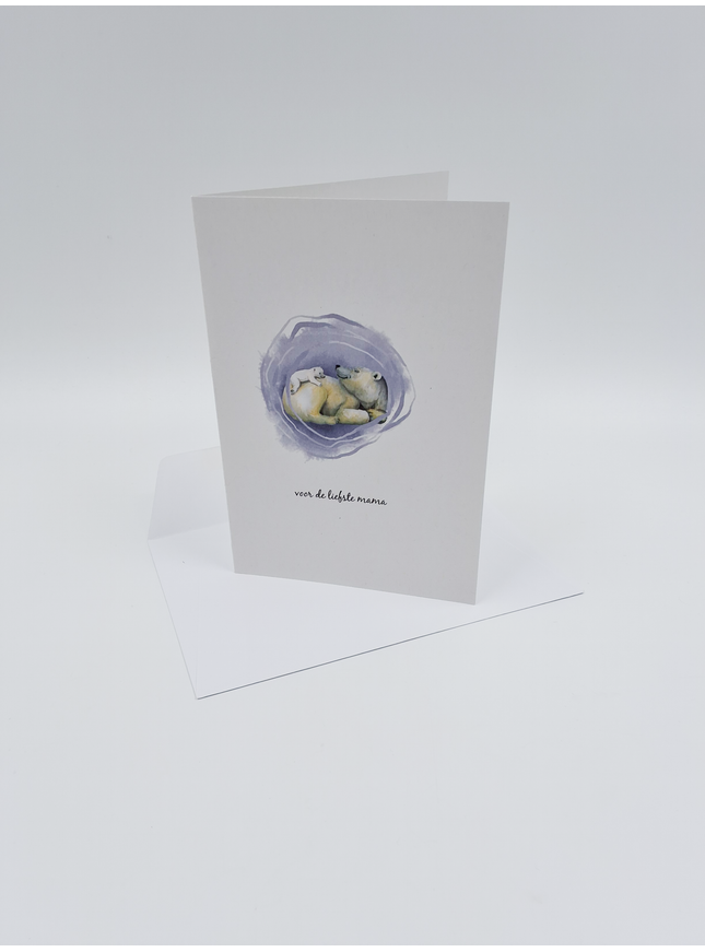 Carte de vœux ours polaire, pour la plus adorable des mamans
