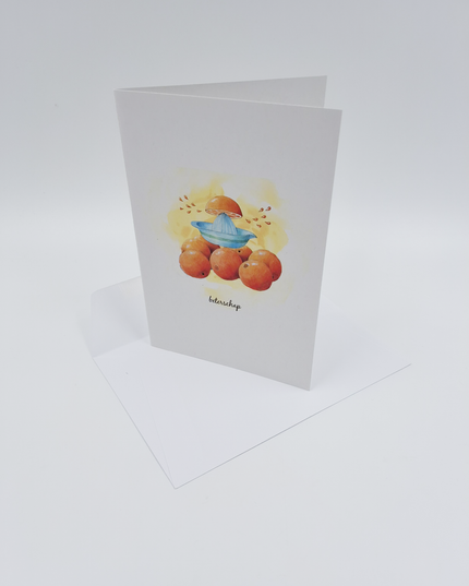 Greeting card oranges, get well soon (F15246)