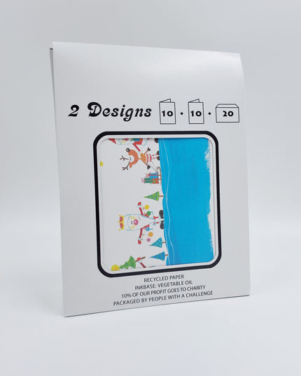 Sac pour cartes de Noël 20x bougie 2x (F13122 + F13123)