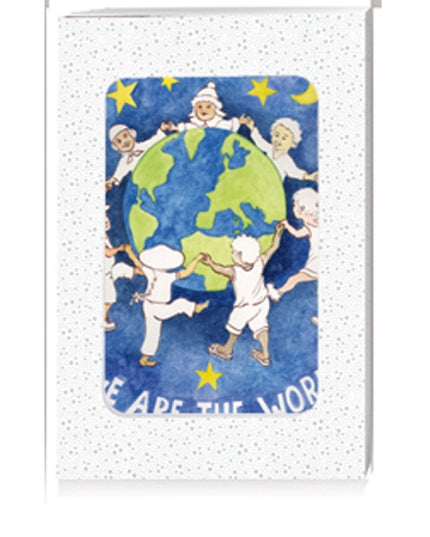 Christmas card box 10x we are the world (F12835)