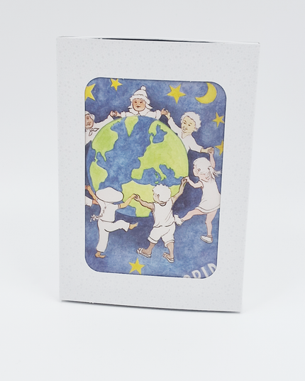 Christmas card box 10x we are the world (F12835)