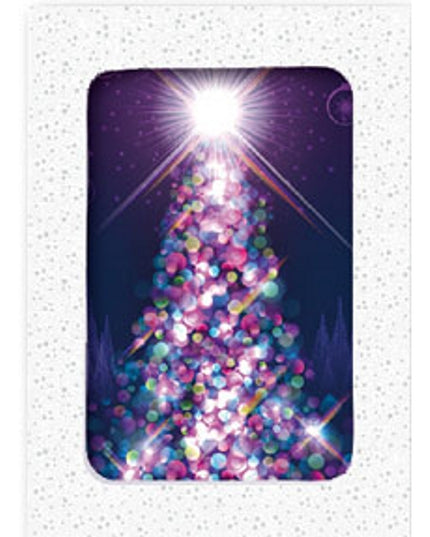 Christmas card box 10x Christmas tree light (F12995)
