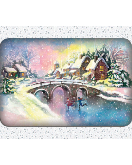 Christmas card box 10x winter landscape (F13038)