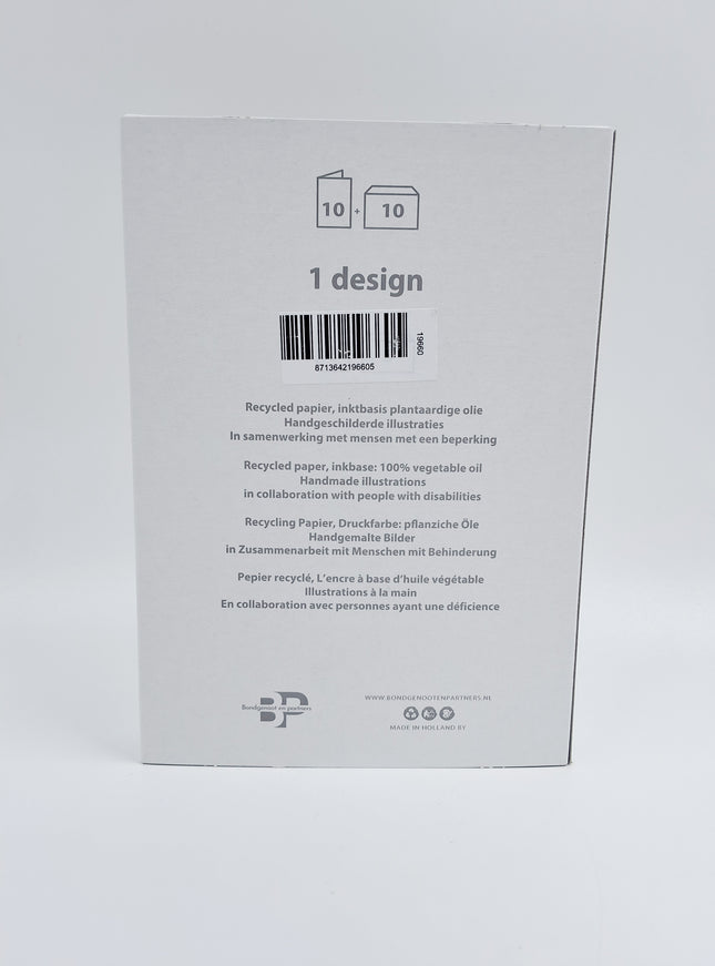 Christmas card box 10x dove happy holidays (F13116)