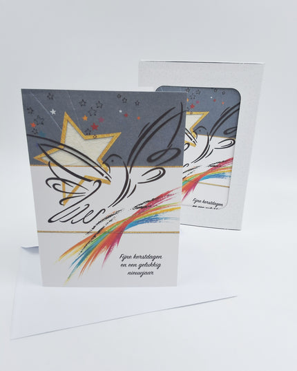 Boîte de cartes de Noël 10x Lumière de sapin de Noël (F12995)