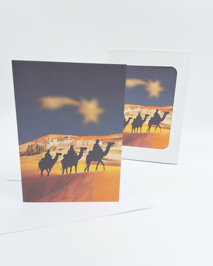 Boîte de cartes de Noël 10x Lumière de sapin de Noël (F12995)