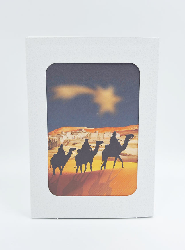 Boîte de cartes de Noël 10x Lumière de sapin de Noël (F12995)