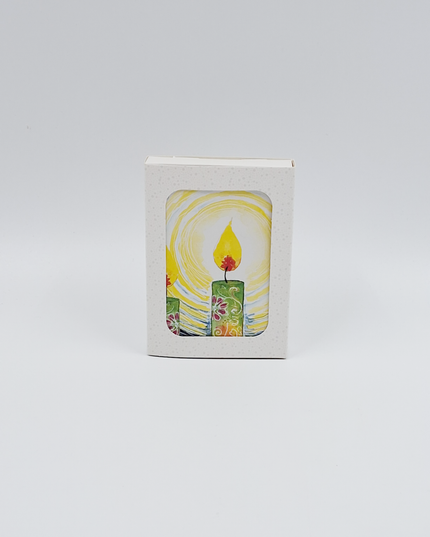 Christmas card box 12x Christmas candle