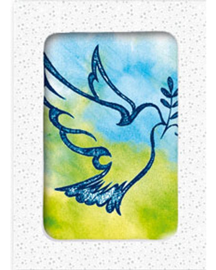 Christmas card box 12x dove blue green