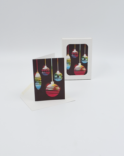 Christmas card box 12x Christmas balls
