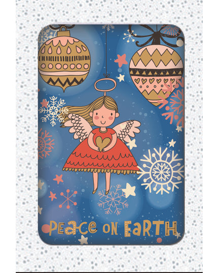 Christmas card box 12x Christmas balls peace on earth