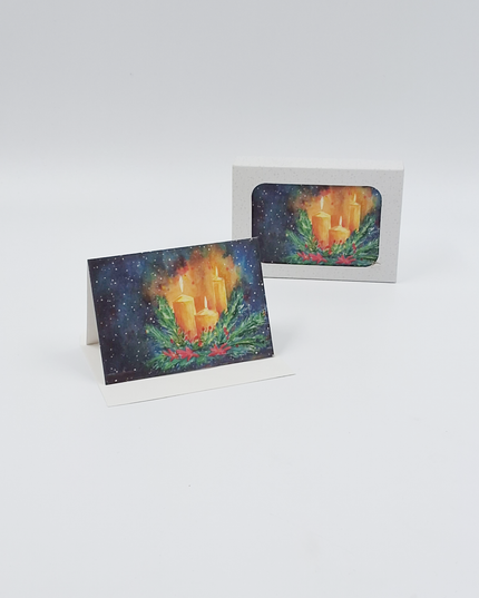 Christmas card box 12x candles