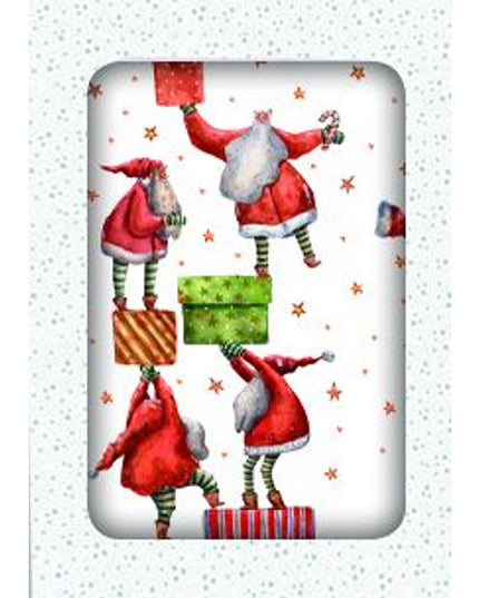 Christmas card box 12x Santa Clauses