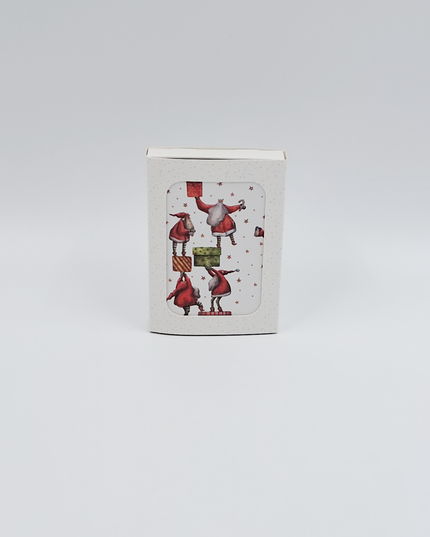 Christmas card box 12x Santa Clauses