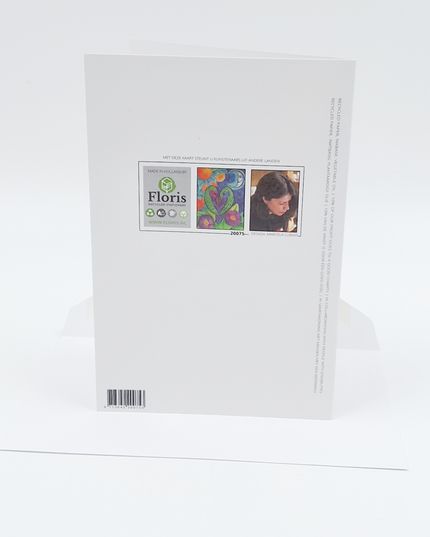 Wenskaart hart met vogels (F20075)