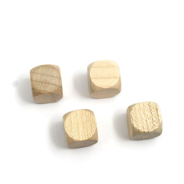 houten dobbelsteen blanco - 12 mm