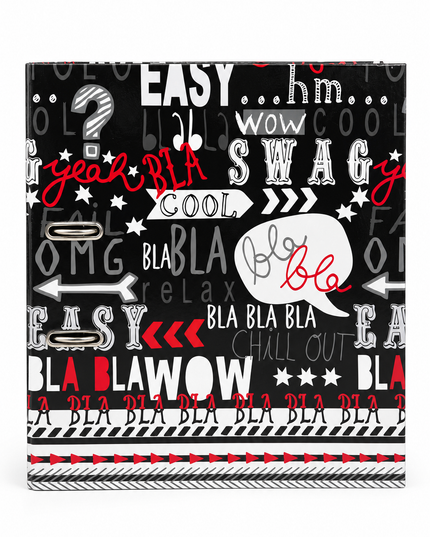 Ringmap recycled karton - Bla Bla, OMG, Wow