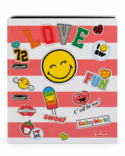 Ringmap recycled karton - stickers smiley