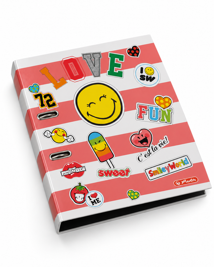 Ringmap recycled karton - stickers smiley