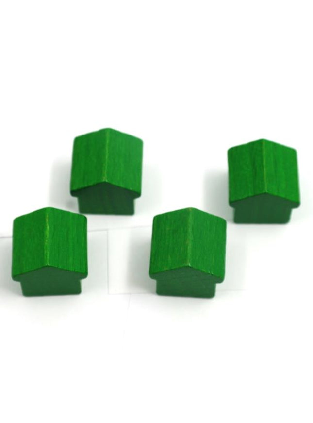 houten hotel - ca. 12x13x12 mm - groen