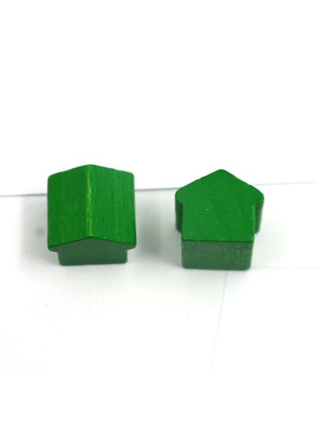 houten hotel - ca. 12x13x12 mm - groen