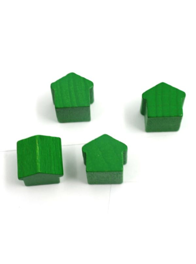 houten hotel - ca. 12x13x12 mm - groen